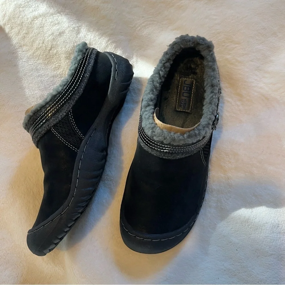 JBU Ginger Faux Shearling Lined Slip On Casual Mules 6 - Picture 4 of 9